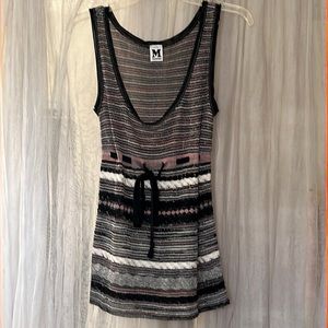 ⭐️ Missoni lucex knit sleeveless tunic tank top scoop neck black & gray 6